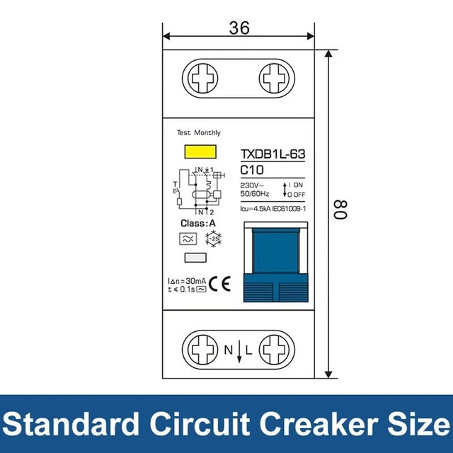 thumbnail interactive-video image 1 of EASY WIRING MCB RCCB RCD Type AAC RCBO DPNL Circuit Breaker 220V 10 63A £16.37 - UK 1 of 10