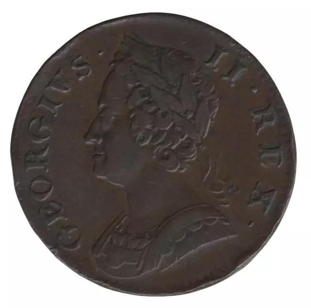 1751 George II Half Penny Coin