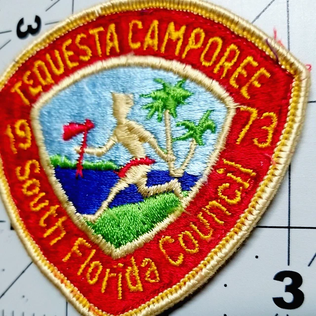 PATCH 1973 BSA 💥 Tequesta Camporee South Florida Council 💥 Vintage Boy