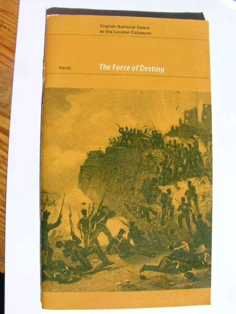 THE FORCE OF DESTINY 1983 Opera Programme Richard Angas Barstow ENO Coliseum