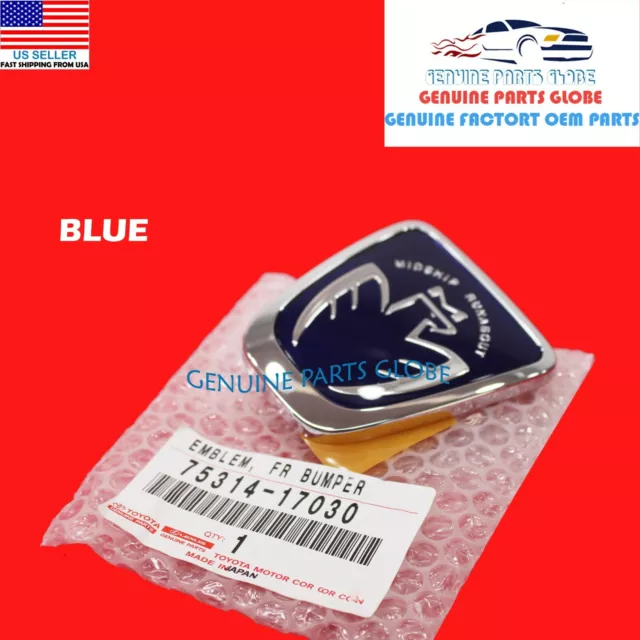 Genuine Toyota 00-07 Mr2 Spyder Blue Midship Runabout Front Emblem 75314-17030