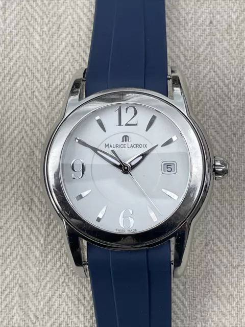 MENS MAURICE LACROIX Watch SH1018 SPHERE Swiss Quartz White Dial Genuine 169.99 PicClick UK