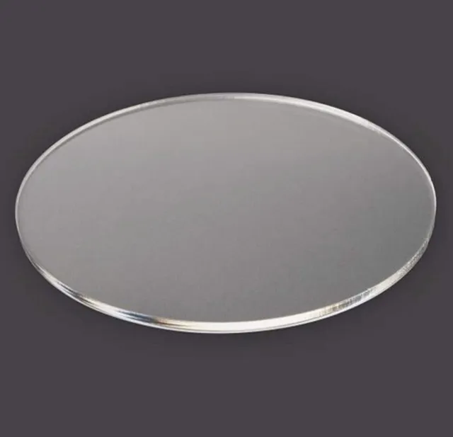 1/4" Plastic Circle Disc Round Acrylic Sheet Clear Plexiglass Sizes - Laser Cut