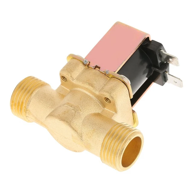 1/2 Brass Electric Solenoid Valve, DC 12V, Normally Closed, Water Control
