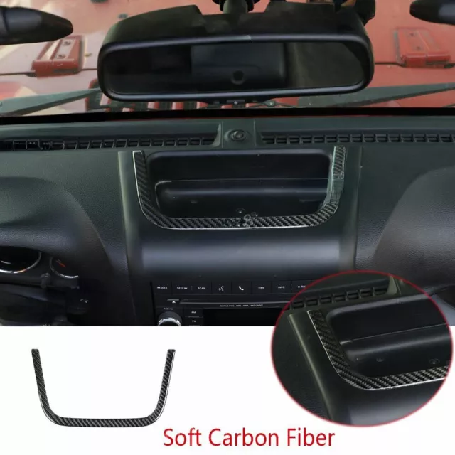 Carbon Fiber Interior Center Console Dashboard Trim For Jeep Wrangler JK 2011-17