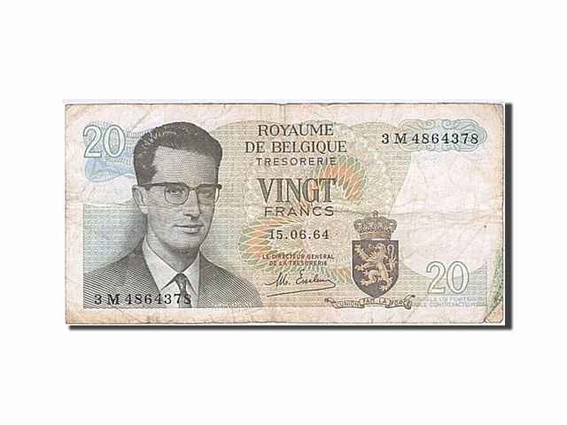 [#260540] Banknote, Belgium, 20 Francs, 1964, 1964-06-15, KM:138, VF(20-25)