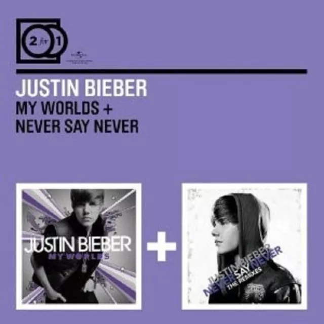 Justin Bieber - 2 For 1: My Worlds/Never Say Never 2 Cd++++++++++++++++ New!