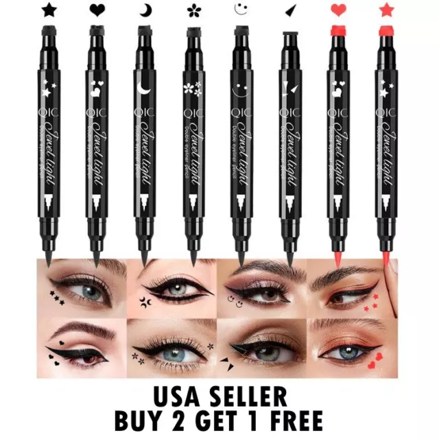 8 Shapes Winged Eyeliner Stamp Waterproof Long Lasting Liquid Eyeliner Pen