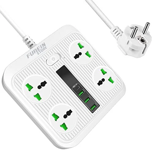 Stazione Di Ricarica USB Con 10 Porte – Caricabatterie Multiplo 5V 2.4A Per Porta, Potenza Totale 10A, Ricarica Intelligente, Per Cellulari, Tablet, 100-240V