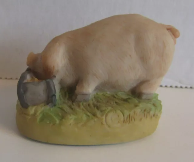 Pig Eating at Trough FIGURINE ARISTA DESIGNS LTD. HAWICK SCOTLAND