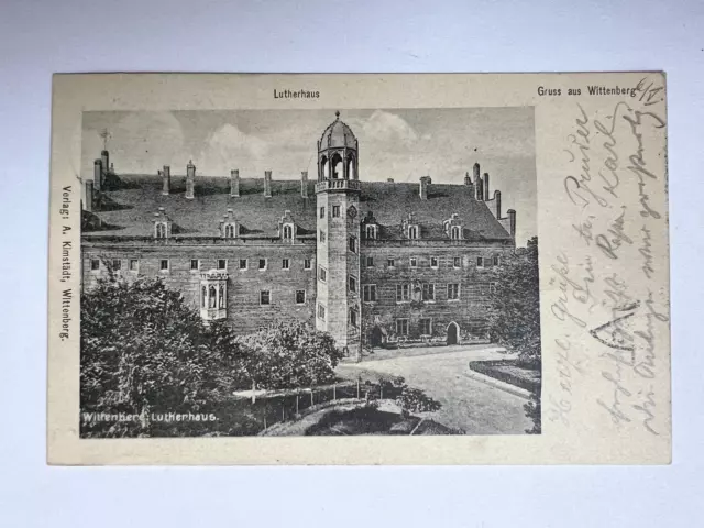 alte AK Gruss aus Wittenberg "Lutherhaus" ca. 1906