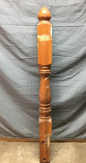 Antique Decorative Hardwood Oak Turned Newel Post 5x56 Old VTG Staircase 752-22B