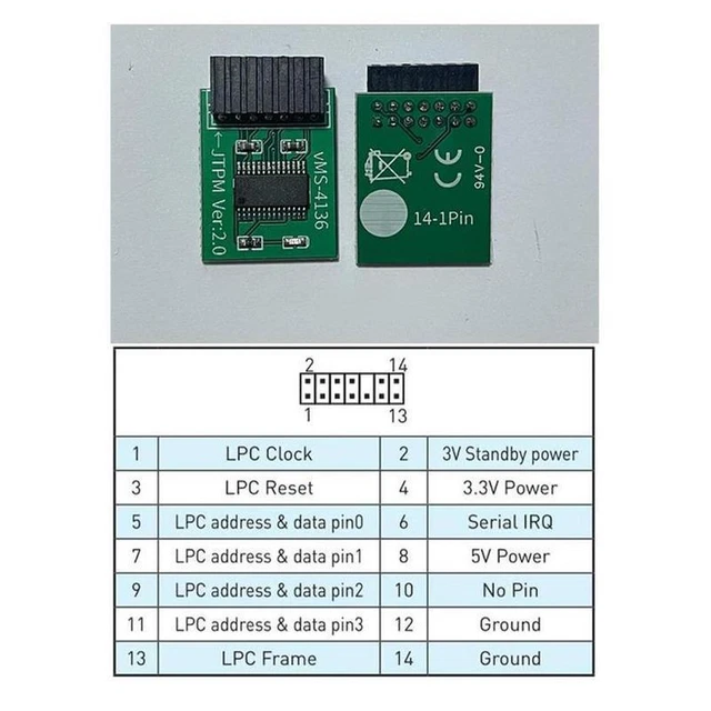 Tpm2.0 Security Module Supports Multi-brand Motherboards 20-1pin 14- Hot T9Q1