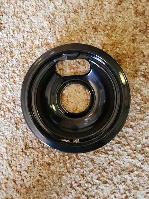 W10290353 Genuine OEM Whirlpool Range 6" Black Porcelain Drip Bowl W10290353