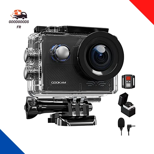 Surfola Caméra Sport SF430 5K 30FPS 24MP, étanche 40M et 2 Piles 1350mAh Batteries, WiFi d