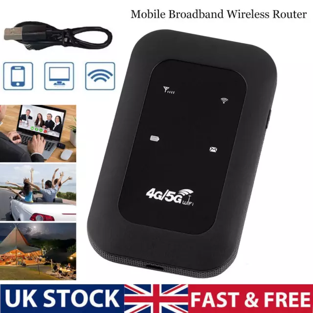 Wireless 4G/5G LTE Mobile Hotspot Router Unlocked-WiFi Portable MiFi Broadband