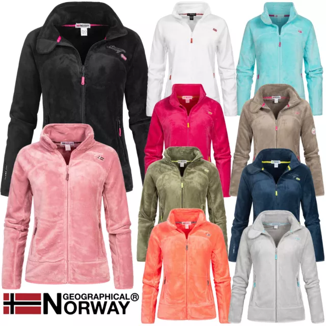 Geographical Norway Damen Upaline Jacke Fleece Sweater Zip Pockets WR623F/GN