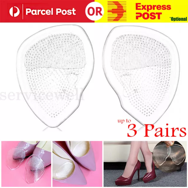 10X Front Silicone Gel Cushion Insole High Heel Half Pads Feet Shoe Protector AU