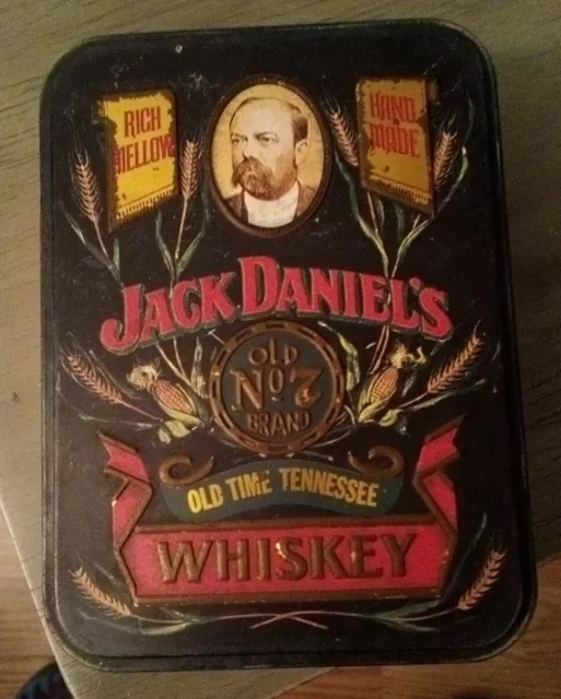 VINTAGE JACK DANIEL'S Old No 7 Whiskey Hinged Tin - Embossed 1906 - No ...