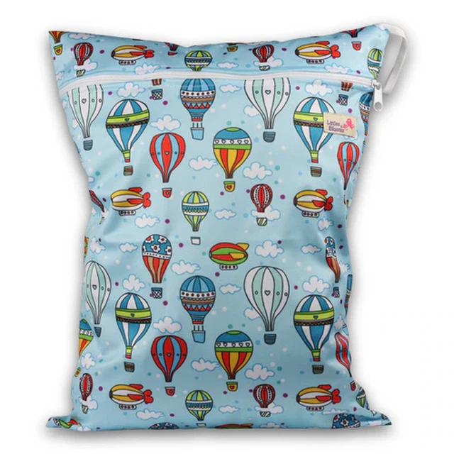 Washable Reusable Cloth Diaper Wet Nappy Bag / Waterproof Swim Sport Travel Carr
