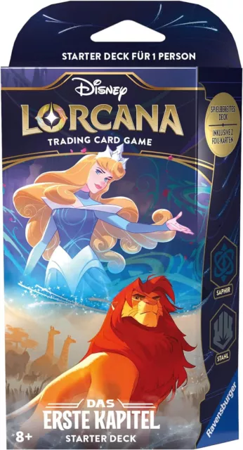 Disney Lorcana Das Erste Kapitel Deck Saphir und Stahl NEU & OVP - DEUTSCH