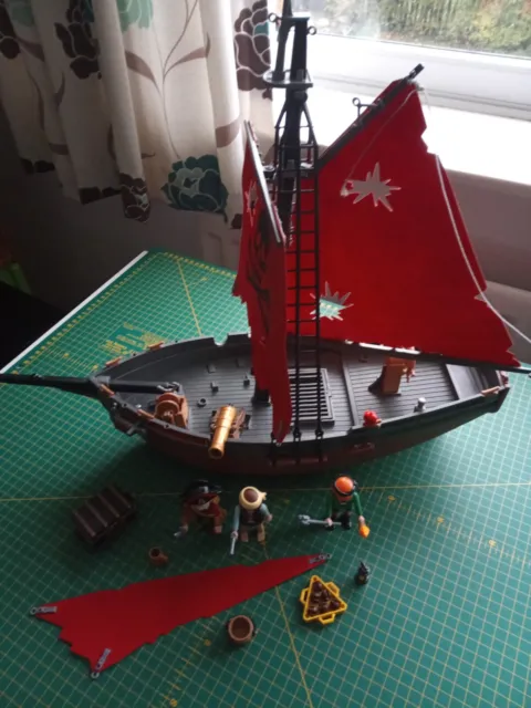 Playmobil Pirate Ship With Pirates And Accessories