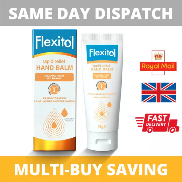 Flexitol Hand Balm 56g | Non-Greasy & Rapid Relief for Dry Hands- Enriched Vit E