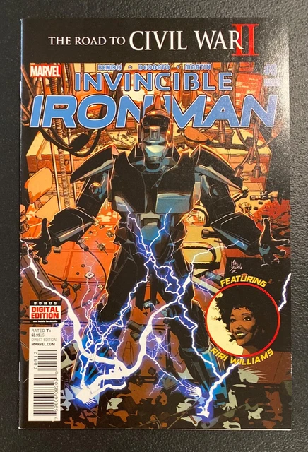 INVINCIBLE IRON MAN 9 (2016) 2nd PRINT!! VF/NM 1st App of RIRI WILLIAMS!! Marvel