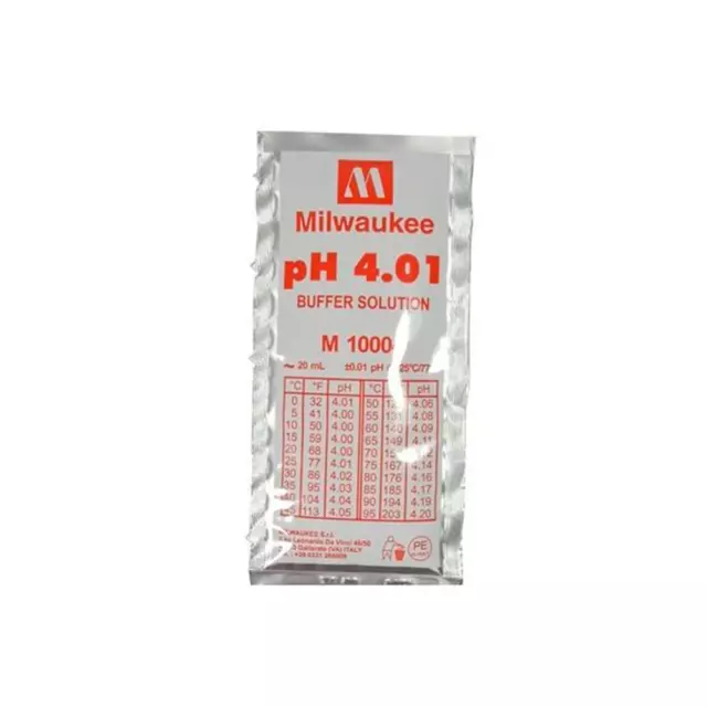 Solution / Sachet d'étalonnage Milwaukee pH 4.01 20ml (MA10004)