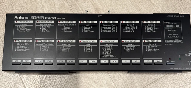 SÚPER TARJETA ESTILO música Roland vintage expansión MSL-15, audio