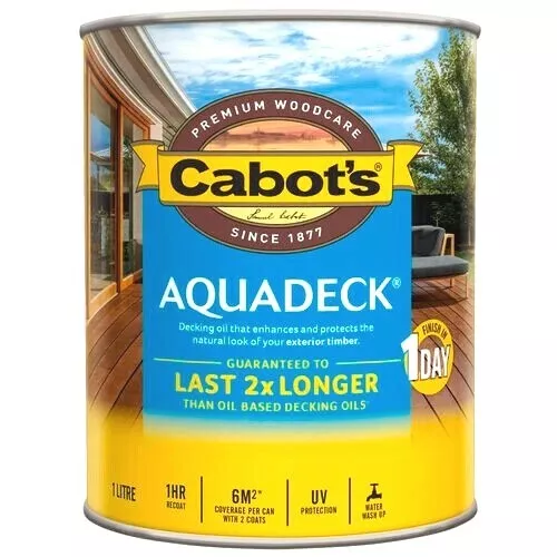 Cabot's Aquadeck Decking Oil for Exterior Timber 1 Litre