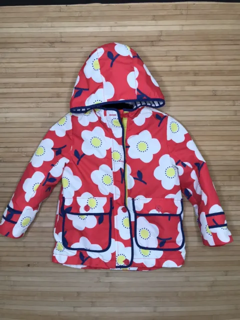 Mini Boden girl's 6-7 yr Flower exterior with hooded jacket cute read