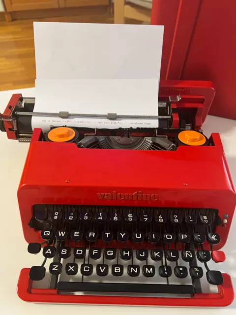 Máquina de escribir VINTAGE OLIVETTI VALENTINE con teclado en español