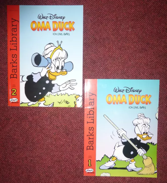 Oma Duck Bände 1 &2  Carl Barks Library  Guter Zustand