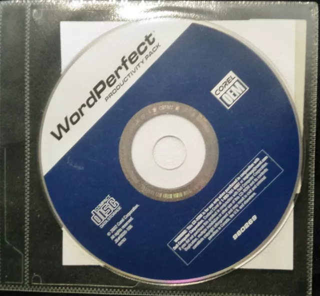 Word Perfect Productivity Pack CD Corel OEM Factory Sealed