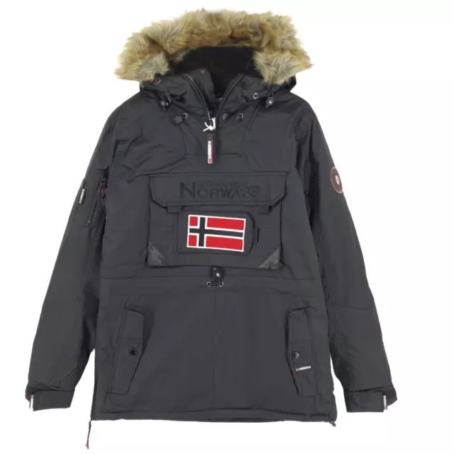 Geographical Norway Anorak Chaqueta Parka Beco Negro Hombre Talla L Grande