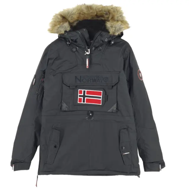 Geographical Norway Anorak Chaqueta Parka Beco Negro Invierno Hombre TALLA S