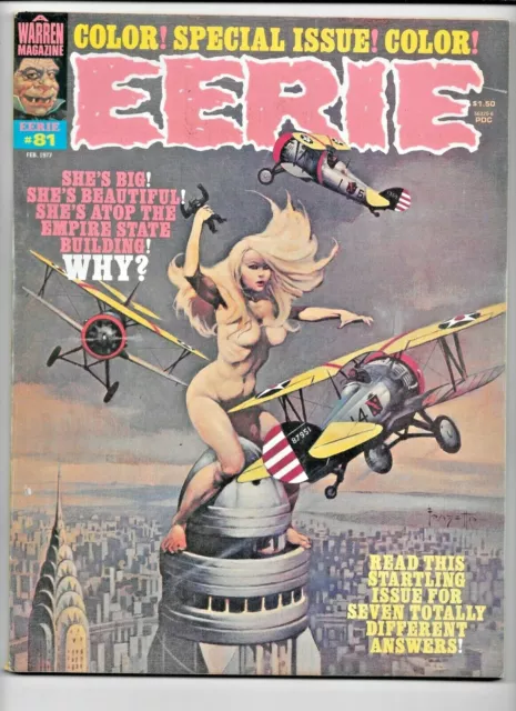 Eerie Magazine #81 February 1977 Warren Frazetta Corben FN+  Heavy Metal Artists