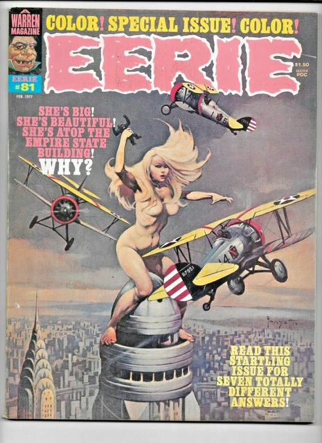 Eerie Magazine #81 February 1977 Warren Frazetta Corben FN+  Heavy Metal Artists