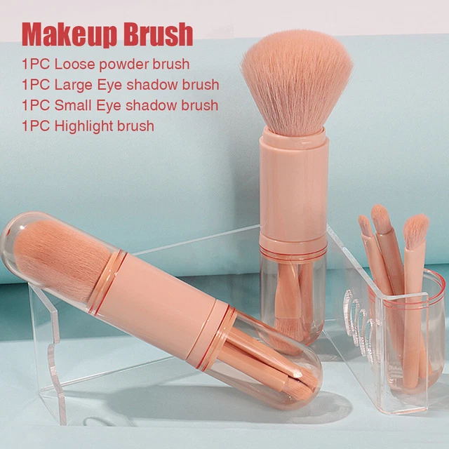 Retractable Makeup Brushes Cosmetic Tool Travel Home Mini Multifunction