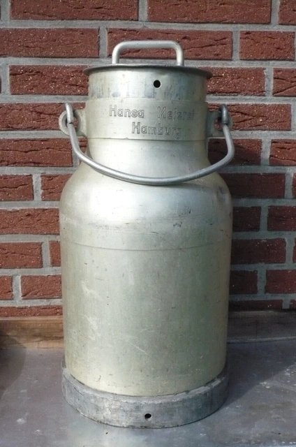 Alte Milchkanne # Aluminlum # "HANSA MEIEREI - HAMBURG # 1960er # s.Fotos + Text