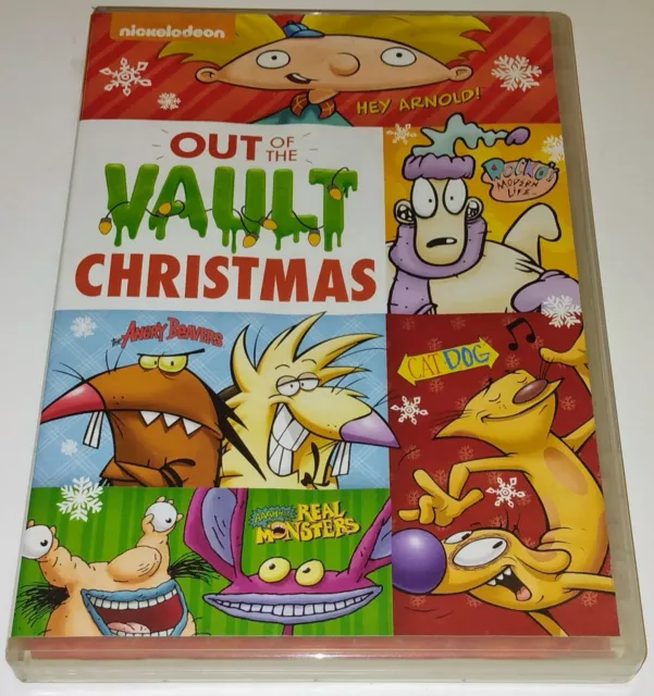Nickelodeon Out of the Vault Christmas OOP DVD w/CatDog Hey Arnold Angry Beavers