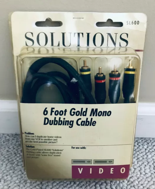 Solutions Video 6 Ft. Gold Mono Video Dubbing Cable SL600 NEW