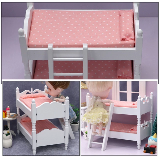 DIY DOLLHOUSE ACCESSORIES Mini Furniture Bunk Dolls Bedroom Micro Scene