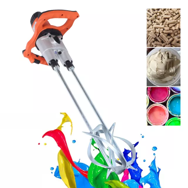 1.8KW Electric Double Agitators Concrete Cement Mixer Grout Mud Mortar Stirrer