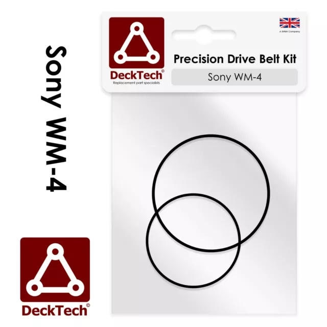 DeckTech™ Replacement Belts for Sony Walkman WM-4 WM4 WM 4 Rubber Belt