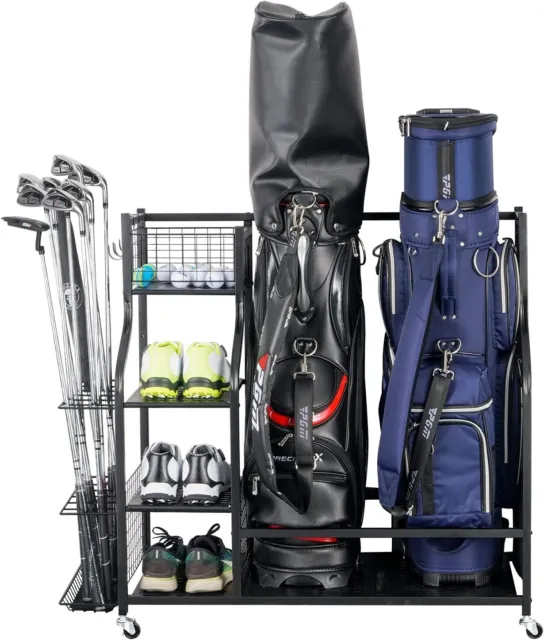 Golf Bag Storage Rack Garage Bag Organizer Storage Stand Golfing Equipment Racks