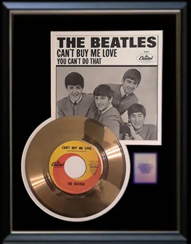 The Beatles Can't Buy Me Love Gold Metalized Record Rare 45 Pm Non Riaa Award