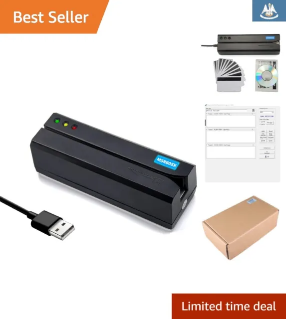 USB Swipe Encoder 3 Tracks - Card Reader - High Data Transfer - 20pcs Cards