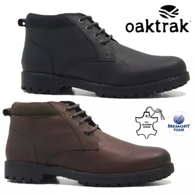 Mens Leather Boots Walking Casual Desert Chelsea Chukka Ankle Work Shoes Size